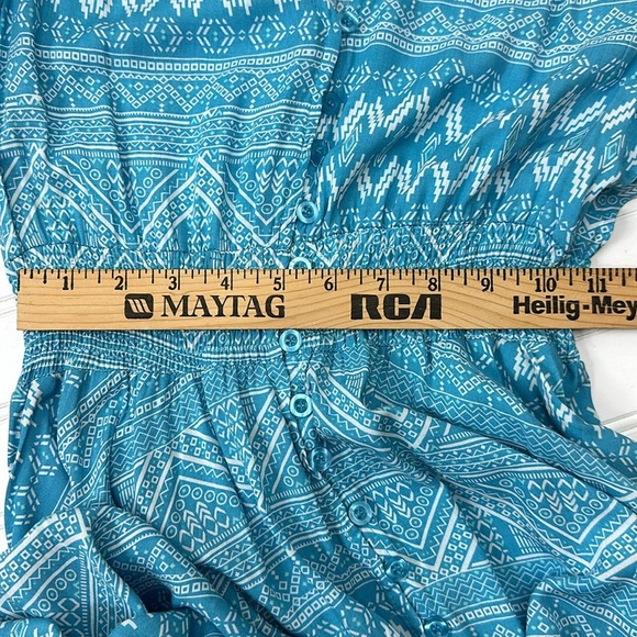 Powder blue button front maxi dress - Picture 7 of 13